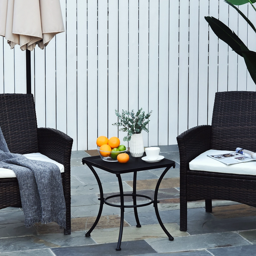 Outsunny Beistelltisch schwarz