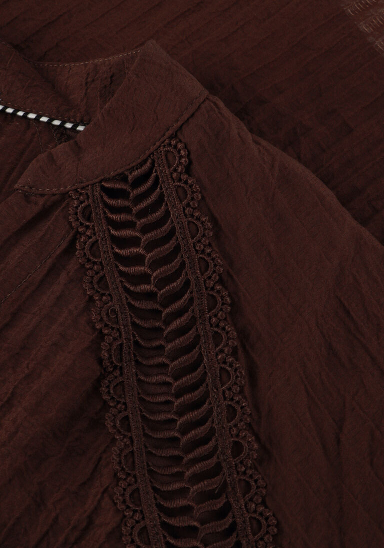 bruine co'couture blouses shina lace v-shirt