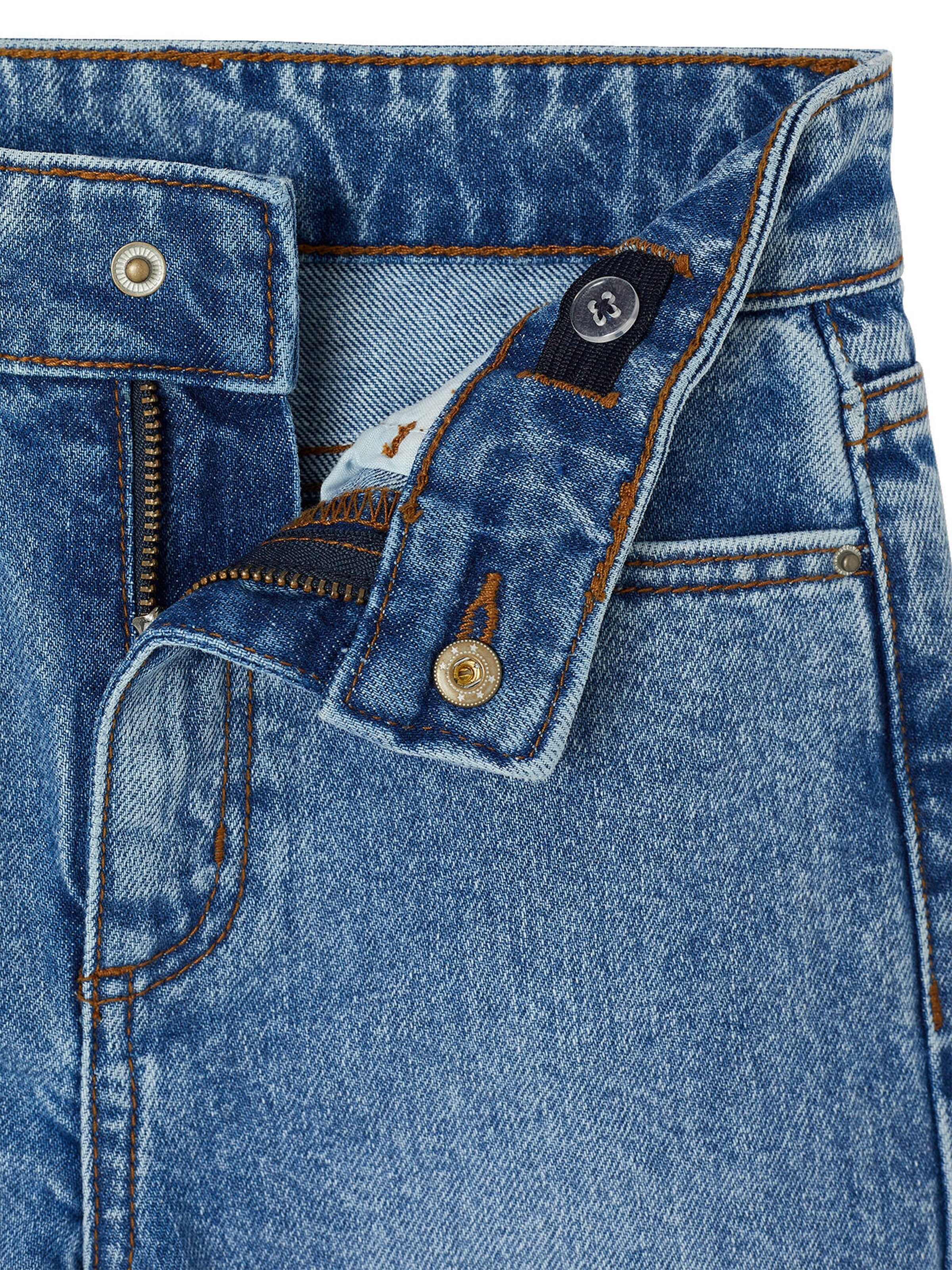 Vertbaudet Weite Mädchen Jeans, Hüftweite REGULAR mittelblau