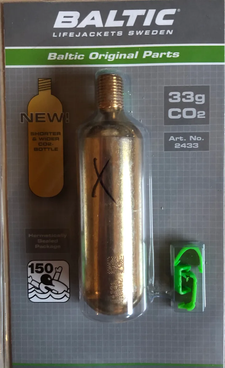 Baltic Co2-patron 33g M. Säkerhetssti Nocolour