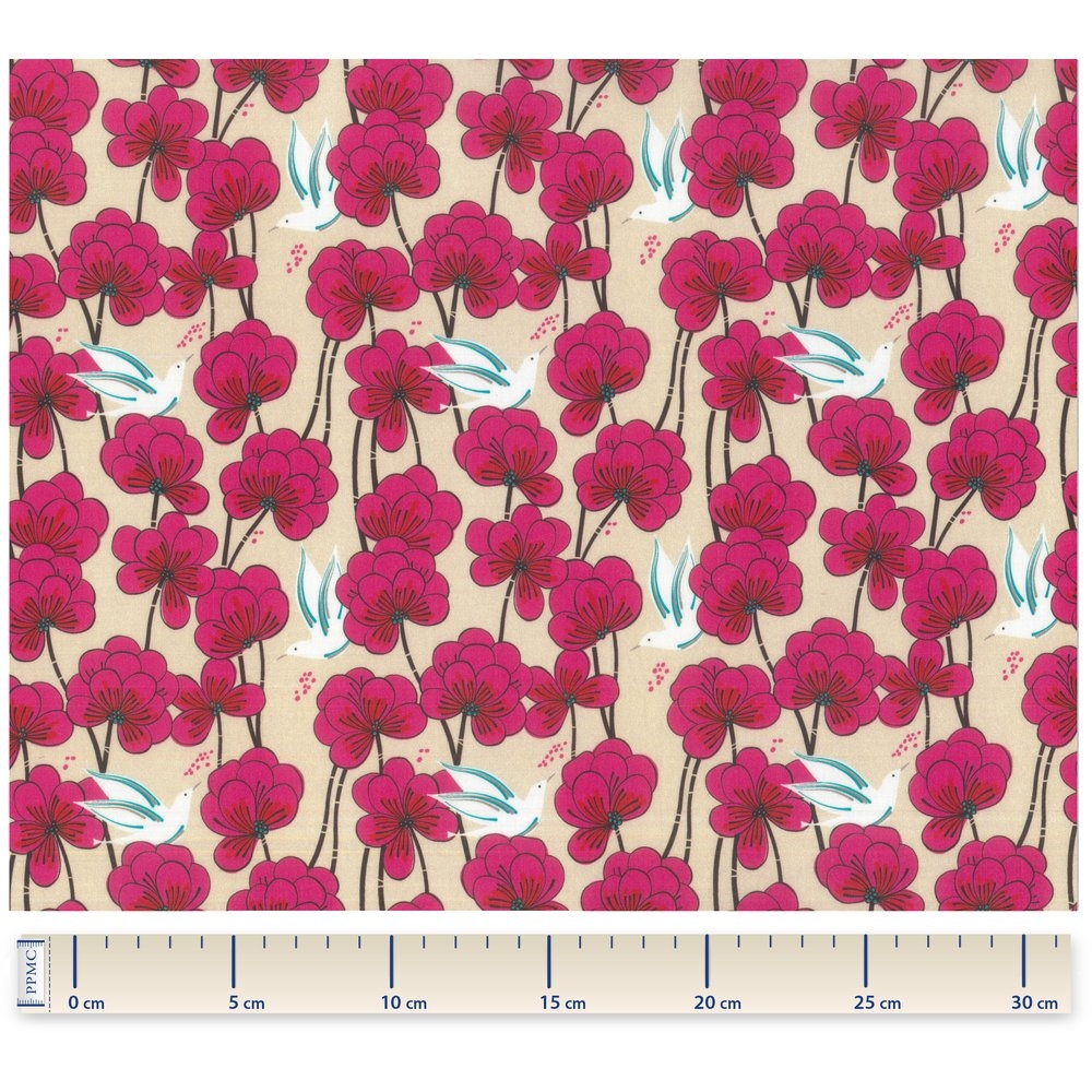 Coupon Tissu 50 Cm Paradis Fuchsia Ex1111