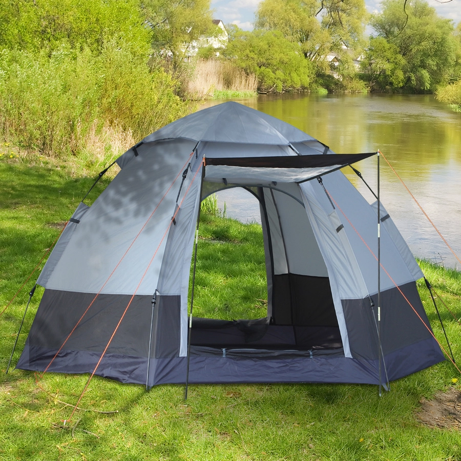 Outsunny Campingzelt mit 2 Türen bunt
