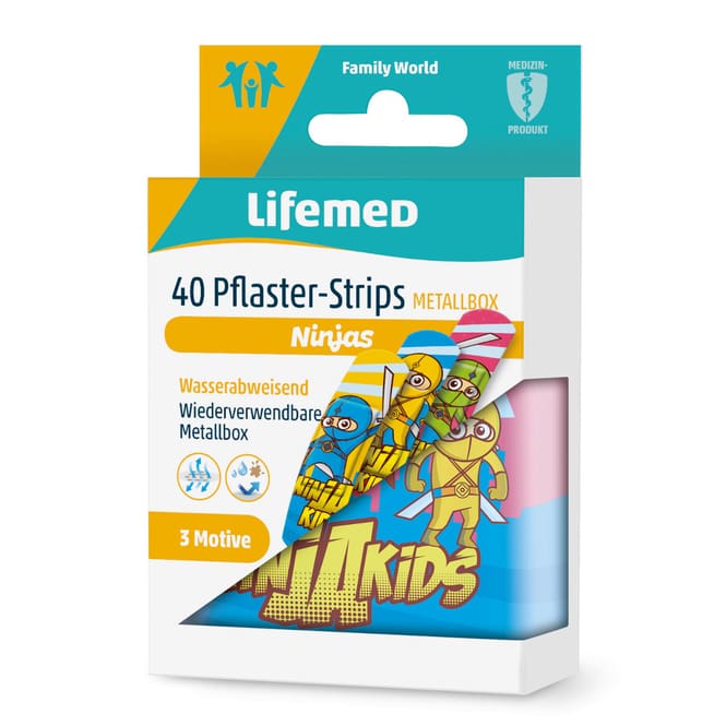Lifemed® - Kinderpflaster - Ninjas - 40 Stück