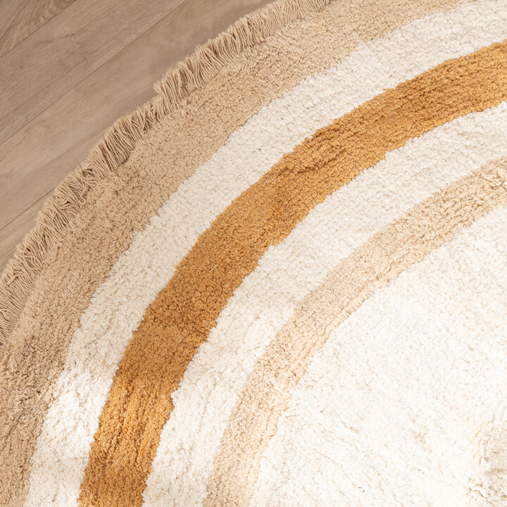 Rond wasbaar kinderkleed - Milo Beige | 100% katoen