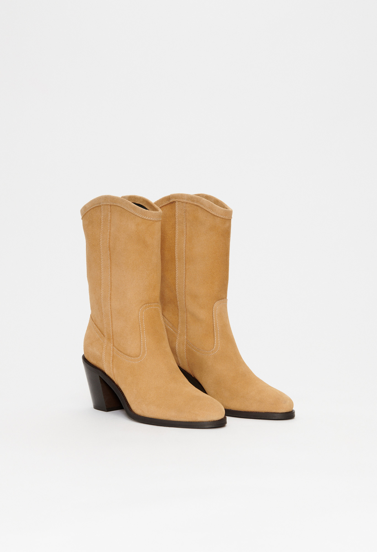 Bottes mi-hautes en cuir responsable