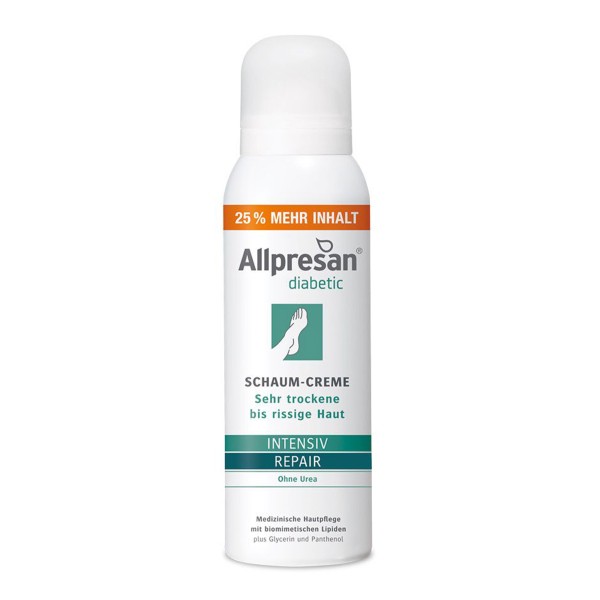 Allpresan diabetic Schaum-Creme INTENSIV + REPAIR ohne Urea 125ml