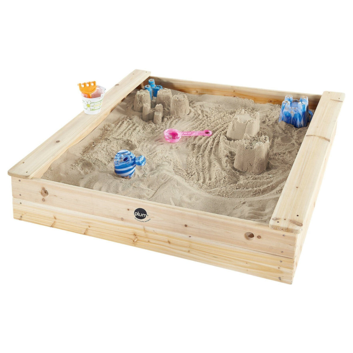 Authentic Sports & Toys Authentic Sports Plum quadratischer Sandkasten aus Holz