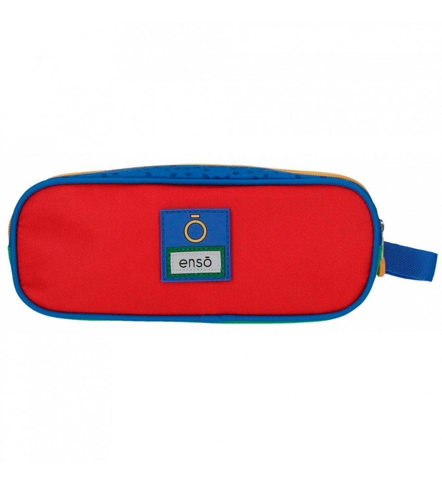 Estojo para lápis Enso Jungle Club com dois compartimentos, azul