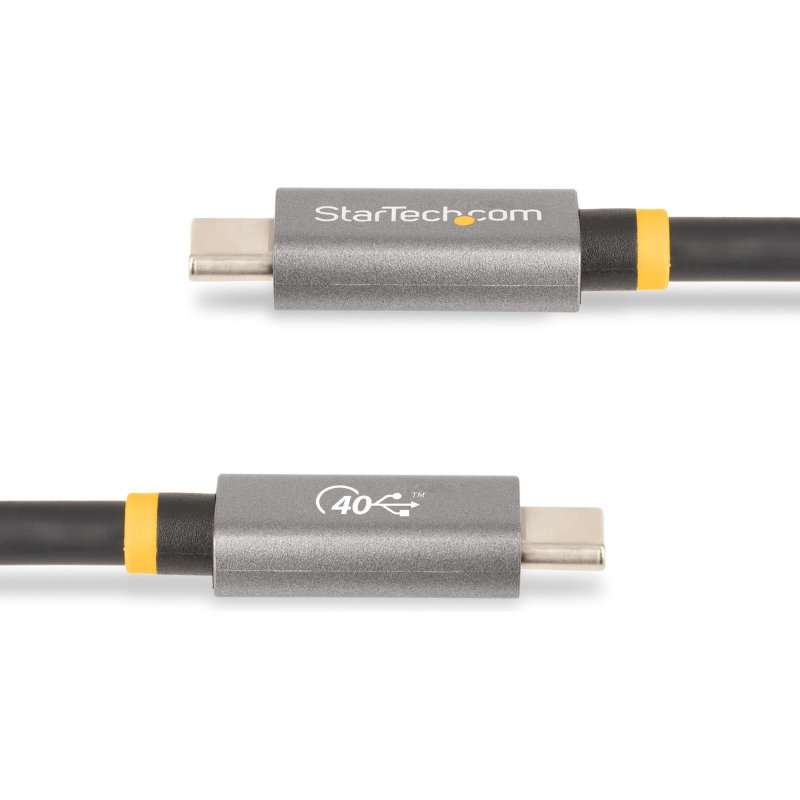 StarTech.com Câble USB4 de 1m 40Gbps, 240W (5A) Power Delivery, 8K 120Hz/4K 240Hz DP Alt Mode, Câble USB-C Certifié USB-IF - Compatible Thunderbolt