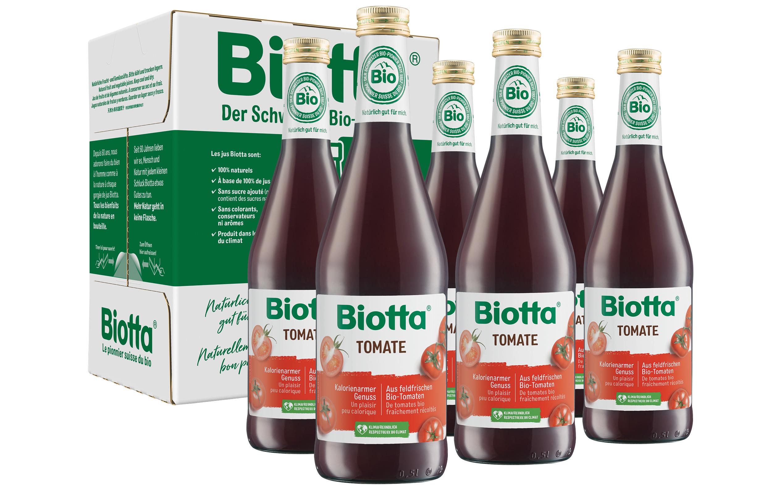Säfte Tomate Bio 6 x 0.5 lGemüsesaft aus erntefrischen Bio-Tomaten