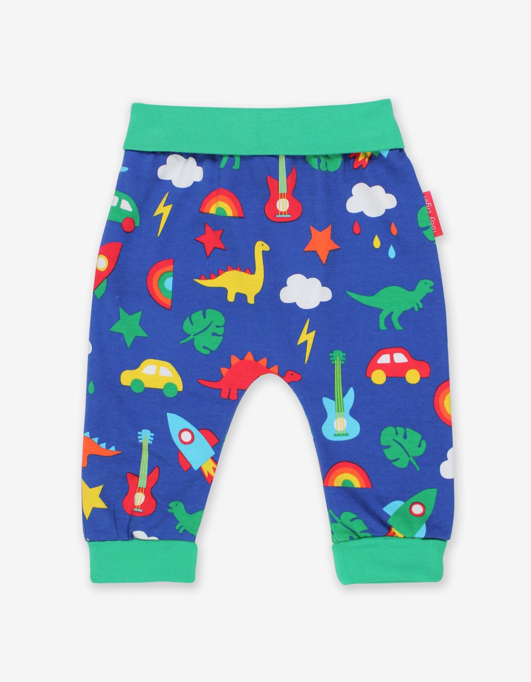 Toby Tiger Babyhose mit Dino und Auto Print