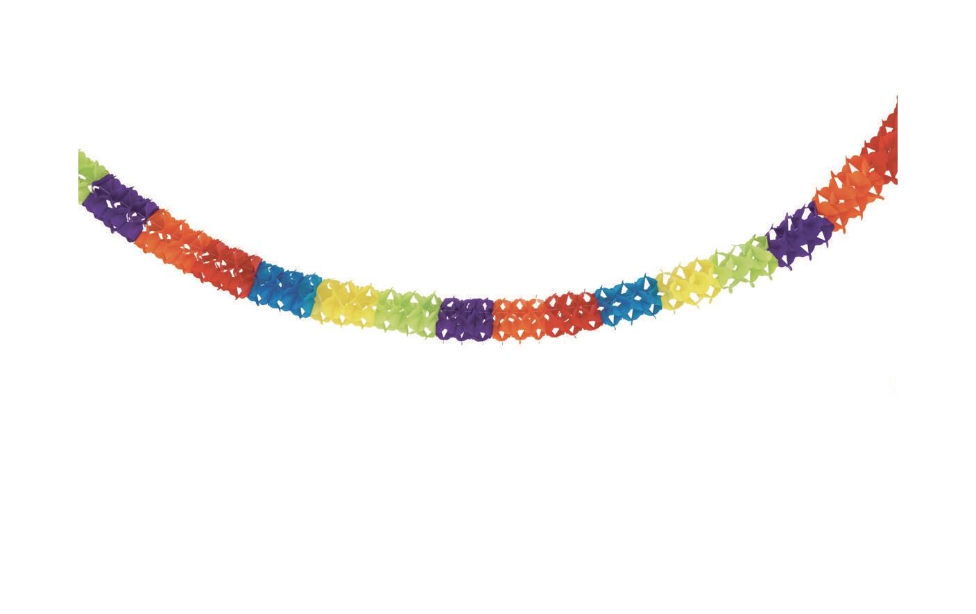 Girlande 4 m, MehrfarbigPapier-Girlande