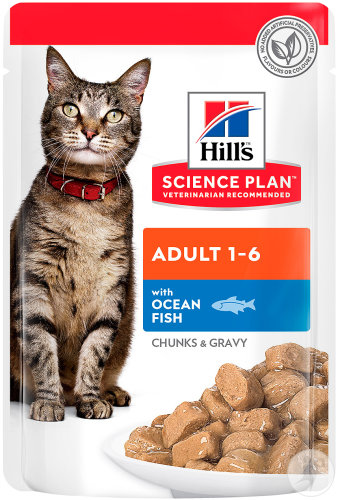 Hill's Science Plan Feline Adult 1-6 Ocean Fish Sachets 12x85g (2105)