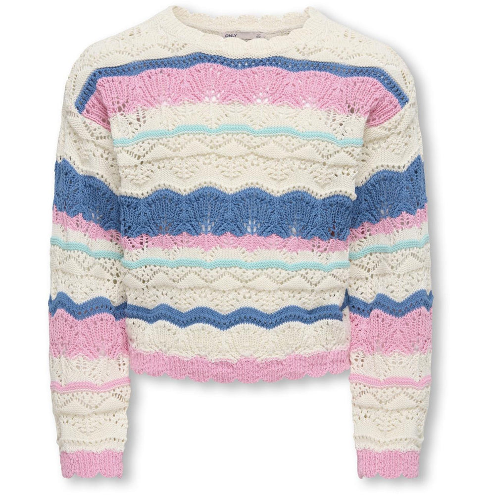 Køb kids ONLY Tofu Begonia Pink/Harbor Gray/Riviera Kogdonna Life Ls Pattern Pullover Knt