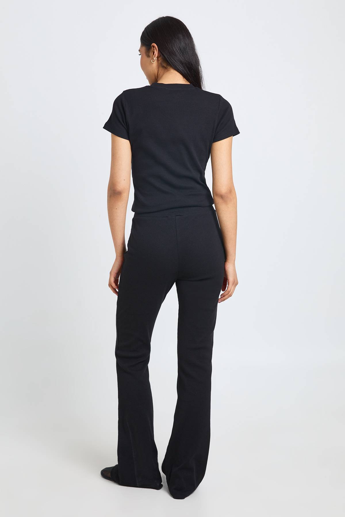 boohoo Legging Évasé Côtelé Basique Tall