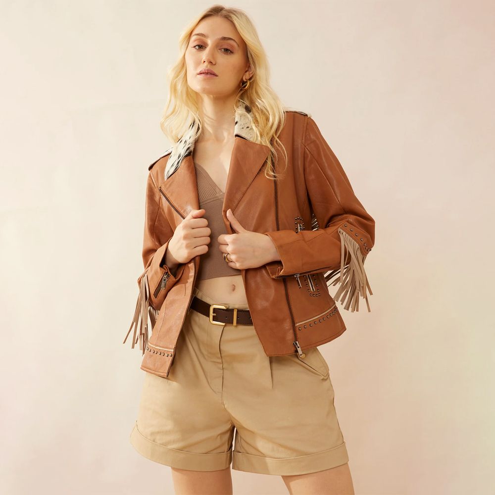 Myra Bag jacket Phoenix Fringe