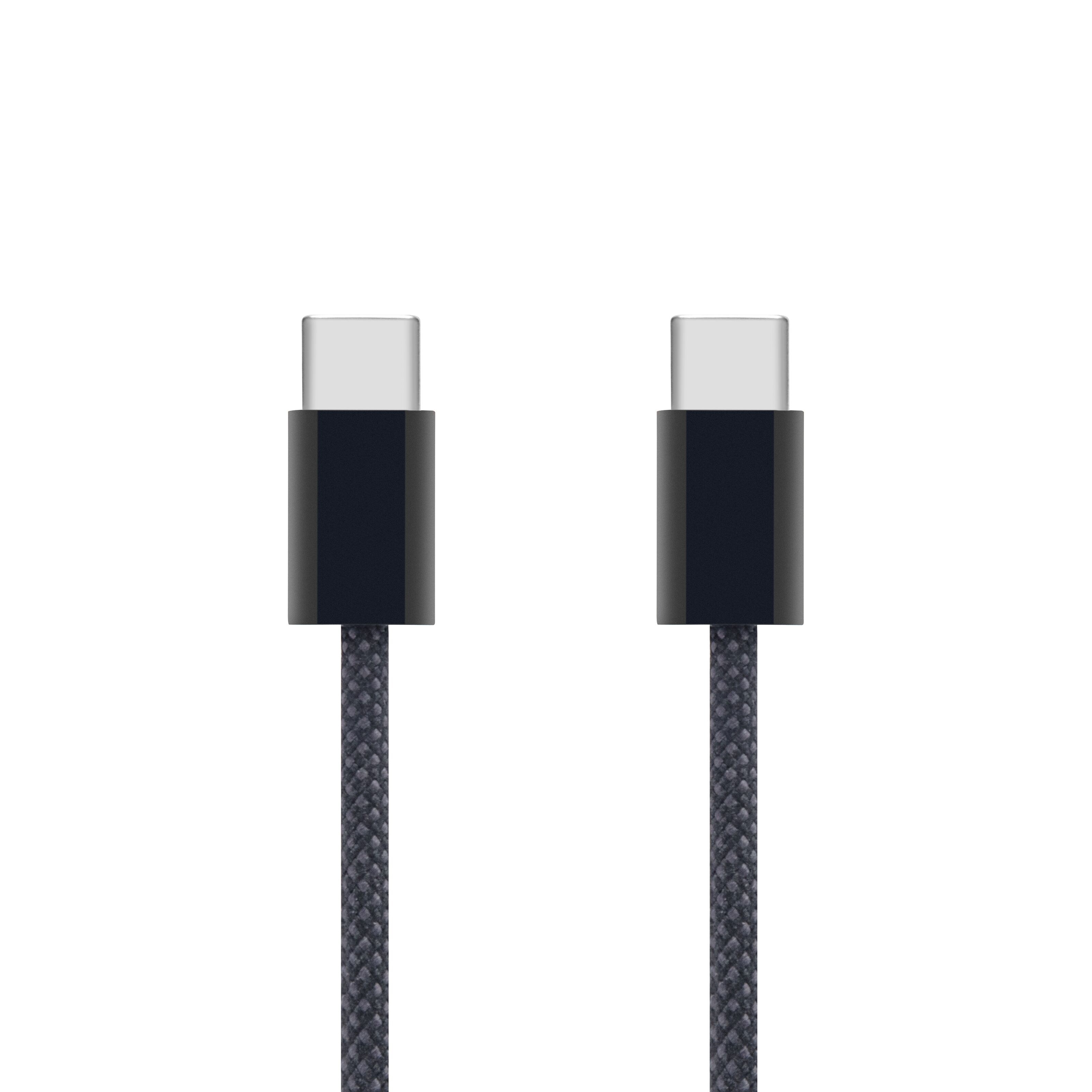 Linocell Flettet USB-C- til USB-C-kabel 240W Svart 1 m