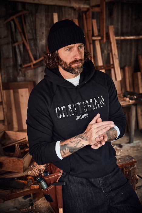 JP 1880 Hoodie, Sweat, großer Print, bis 8 XL