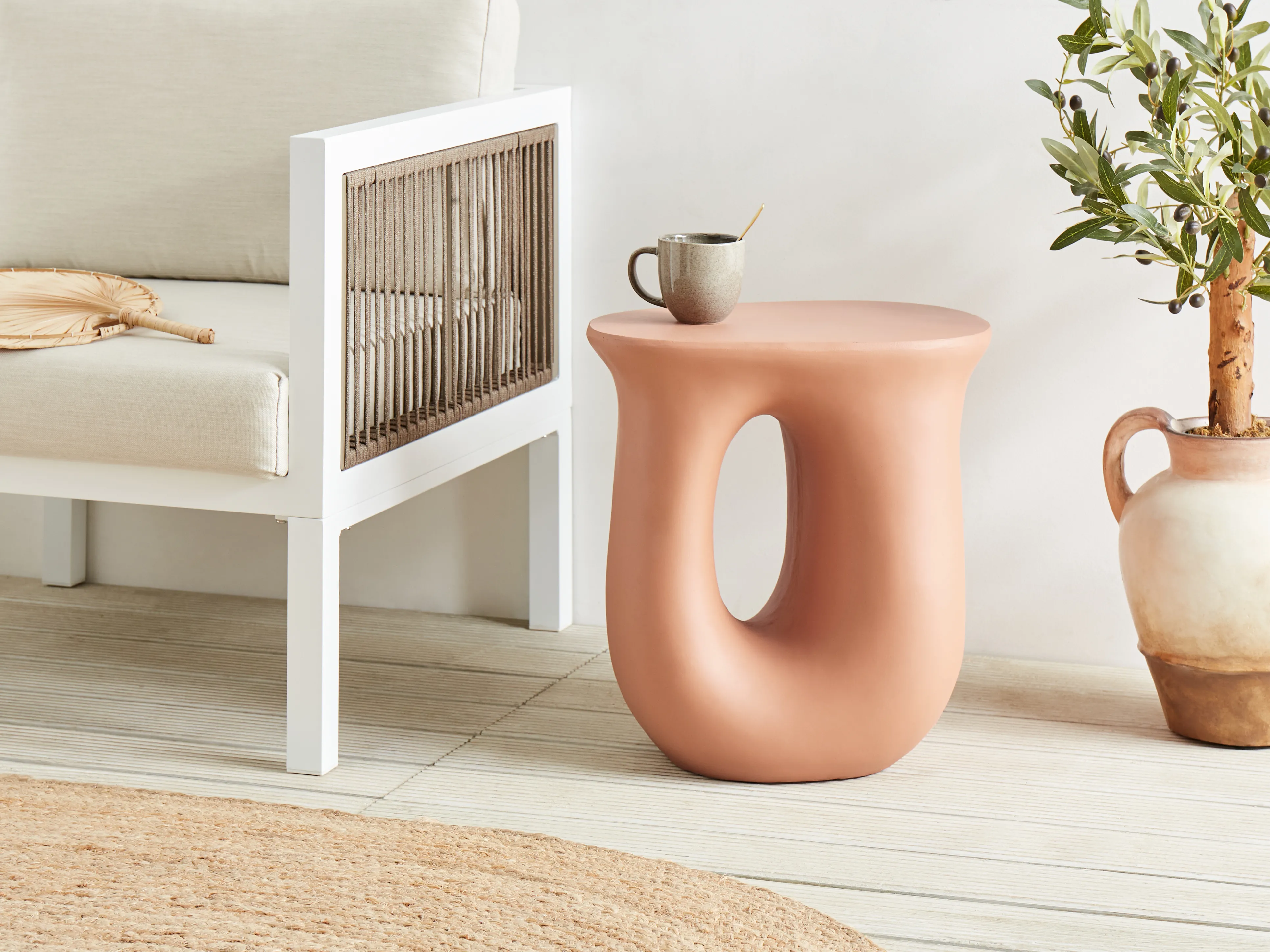 Bijzettafel IDRO 42 cm 28 cm Oranje