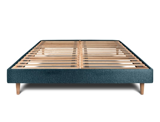 SOMMEIL DE PLOMB - Sommier 160 x 200 Sommier kit bouclette bleu 160x200 h29cm