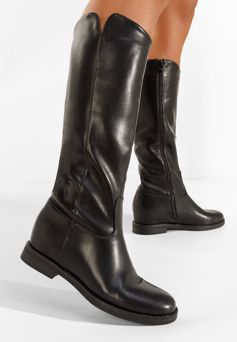 Bottes compensée femme noires Aguasia V2