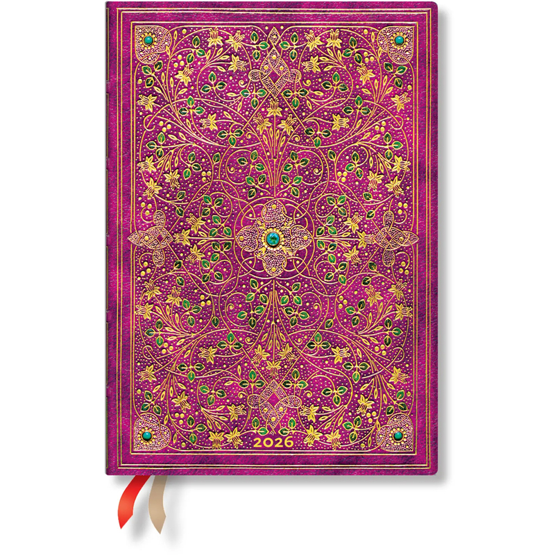 Paperblanks Agenda 2026 Midi, Jubilé de Diamant, Softcover, französisch, 1 Woche / 2 Seiten