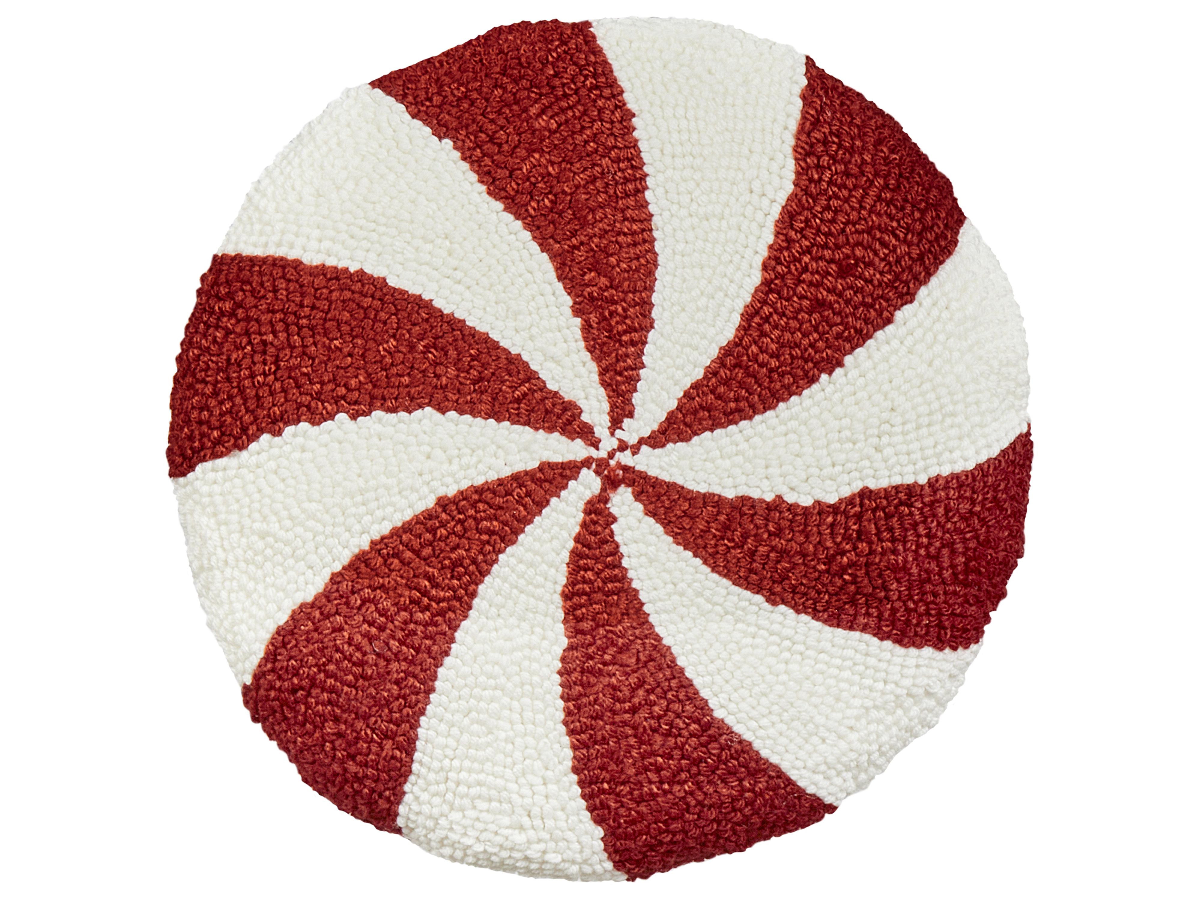Set van 2 sierkussens SWIRL CANDY Bouclé 40 x 40 cm Rood