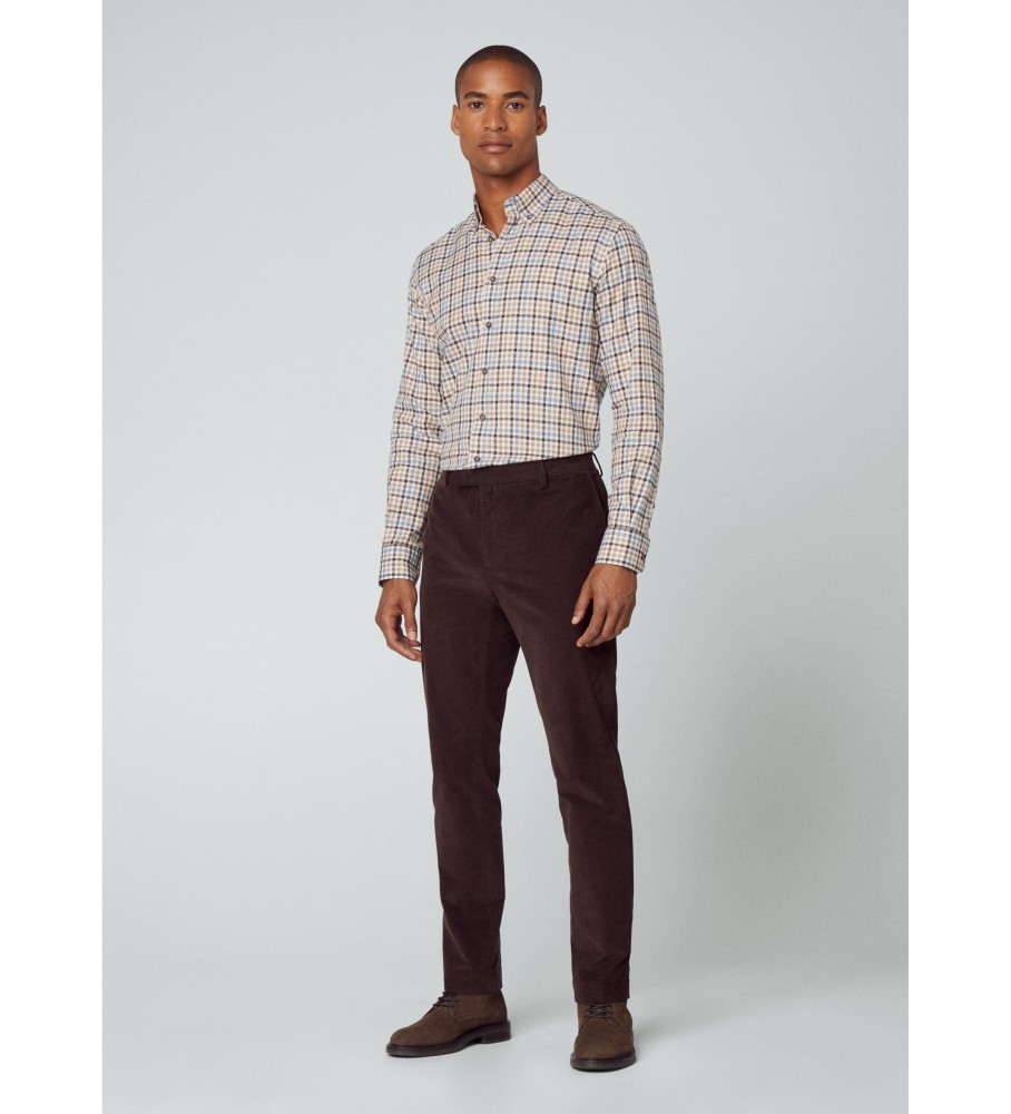 Camisa de flanela Hackett 3 cores xadrez vichy multicolorida