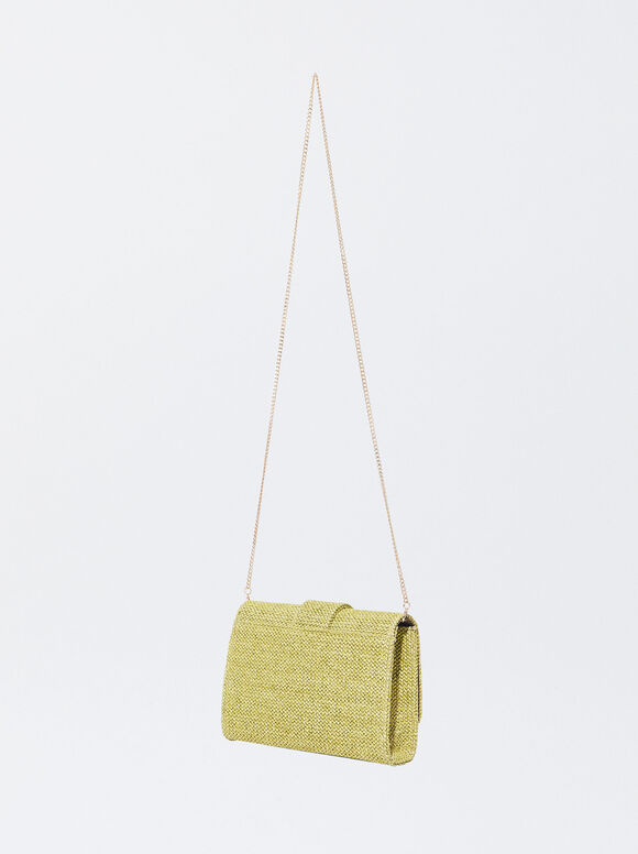 Bolso Badolera Efecto Paja - Verde