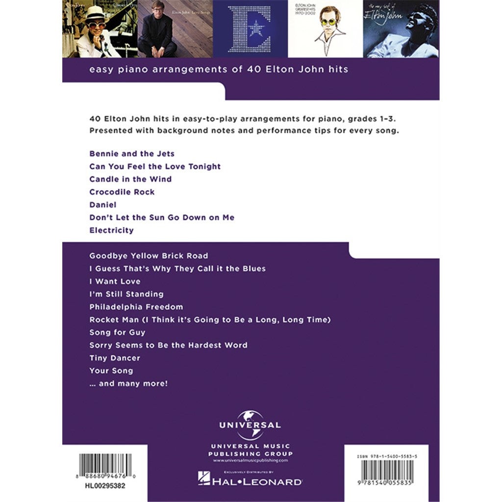 Hal Leonard Really Easy Piano 40 Elton John Songs songboek voor piano