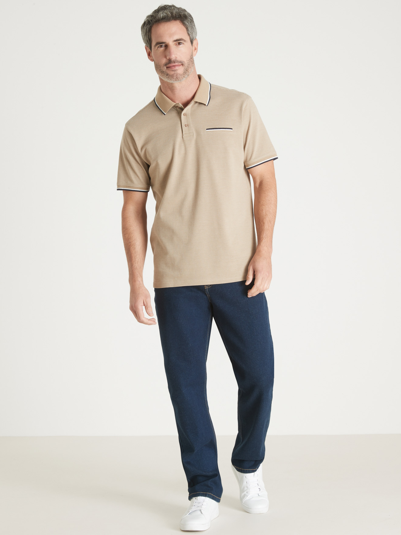 Polo manches courtes en maille piquée