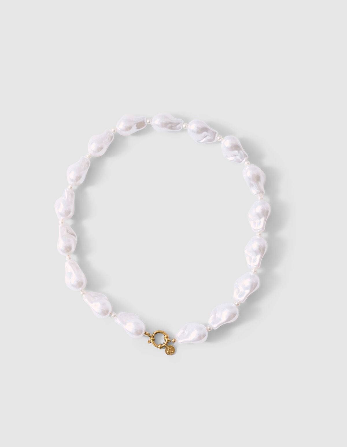 Beaded Parel Ketting Wit
