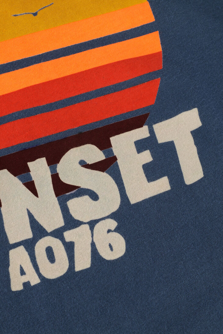 AO76 blauwe ao76 t-shirt mat t-shirt sunset