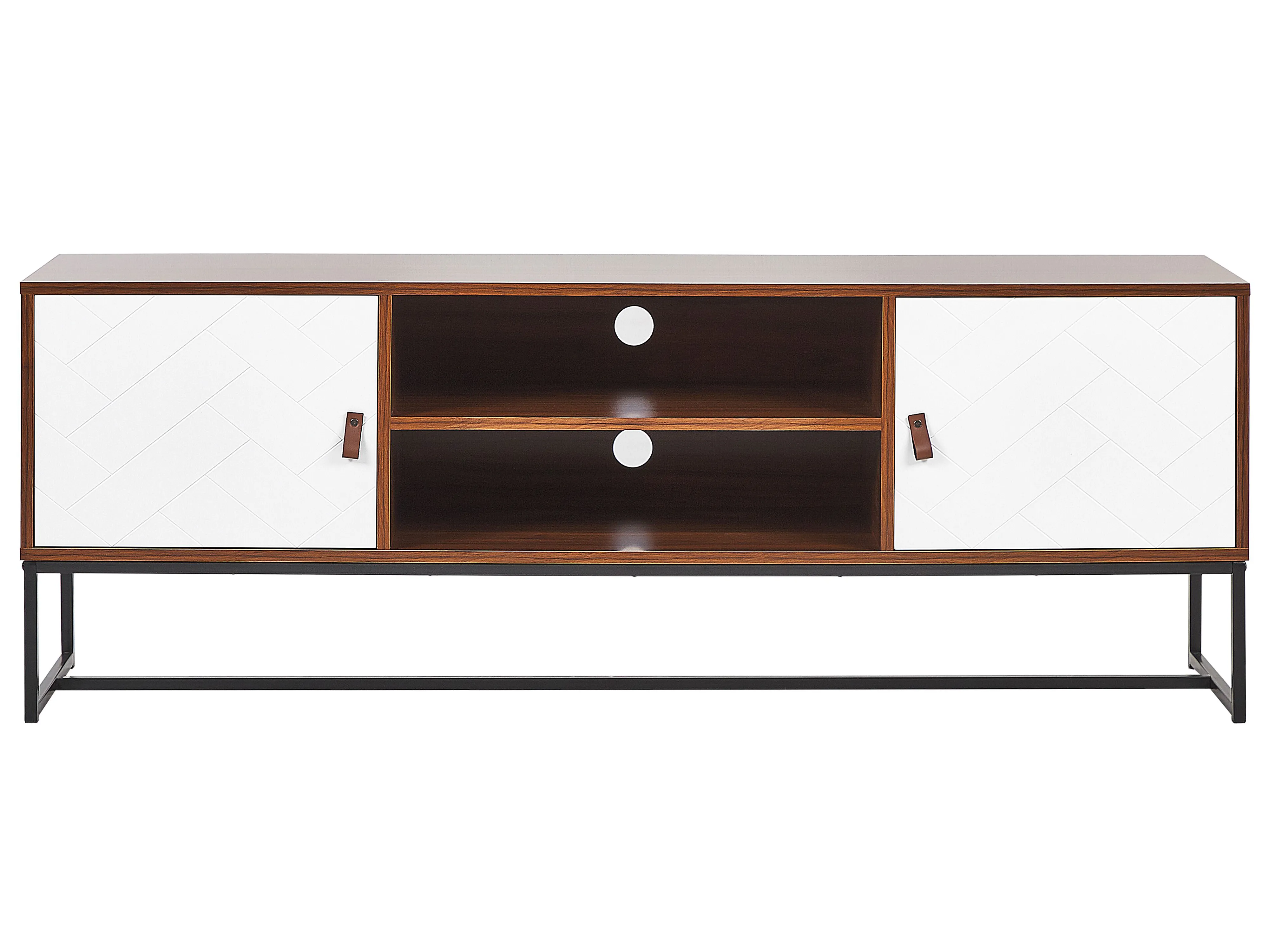 TV-meubel NUEVA Donkerbruin/wit