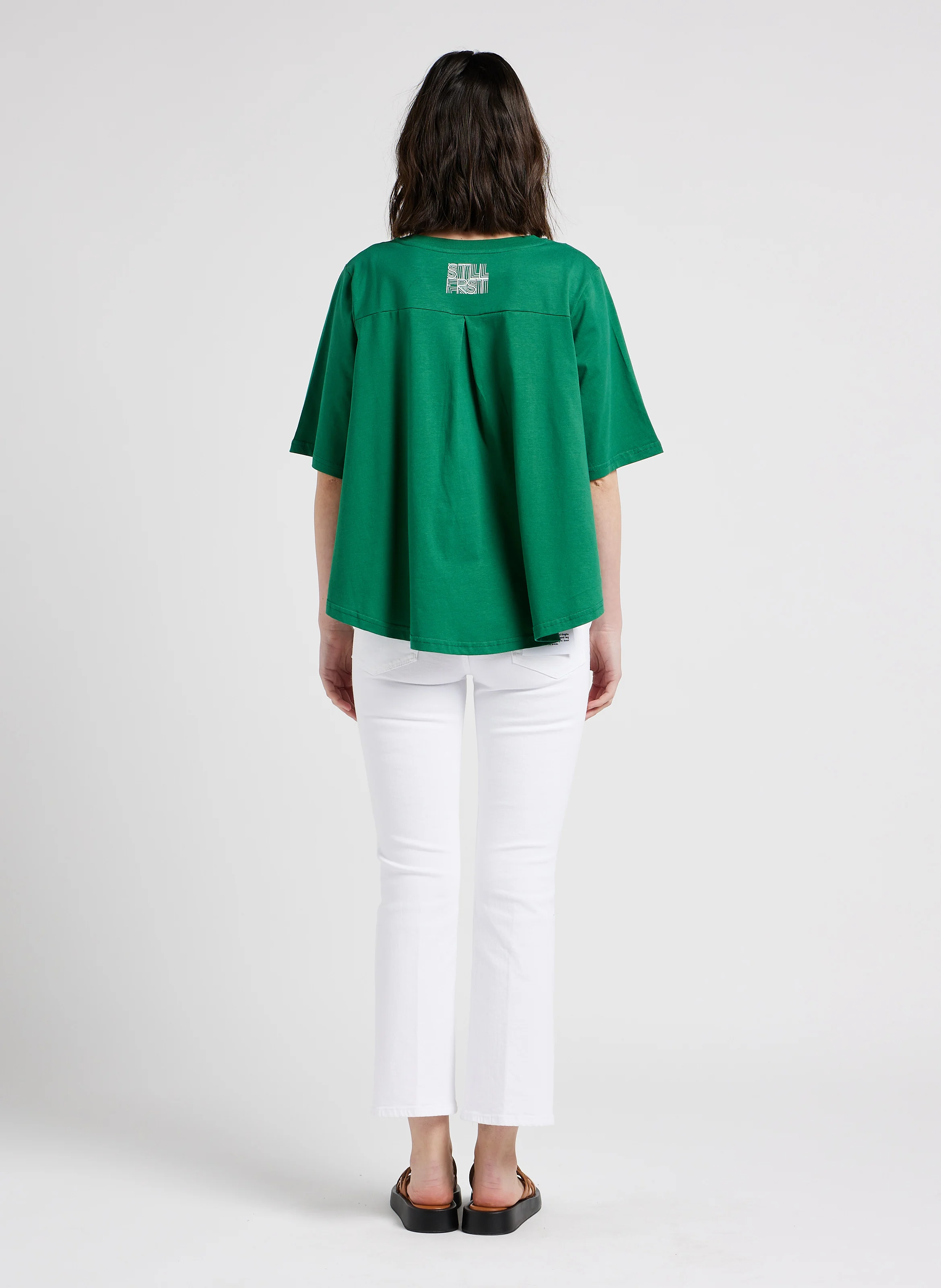 Jean cropped évasé | Blanc