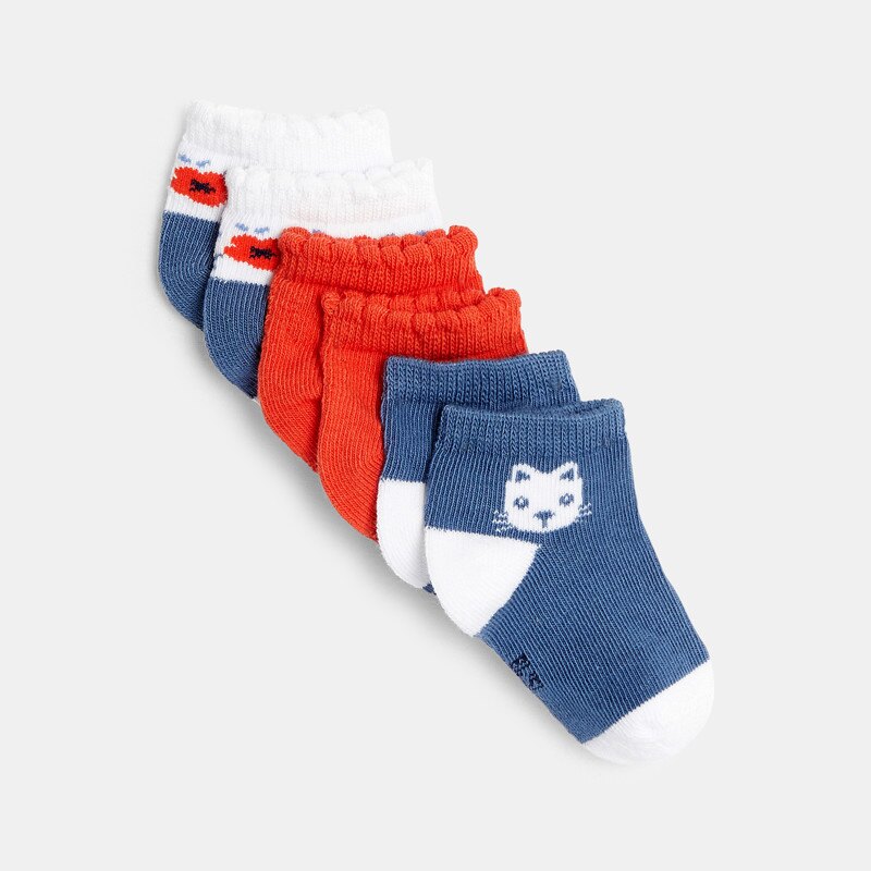 Chaussettes basses fantaisie rouges bébé fille Rouge
