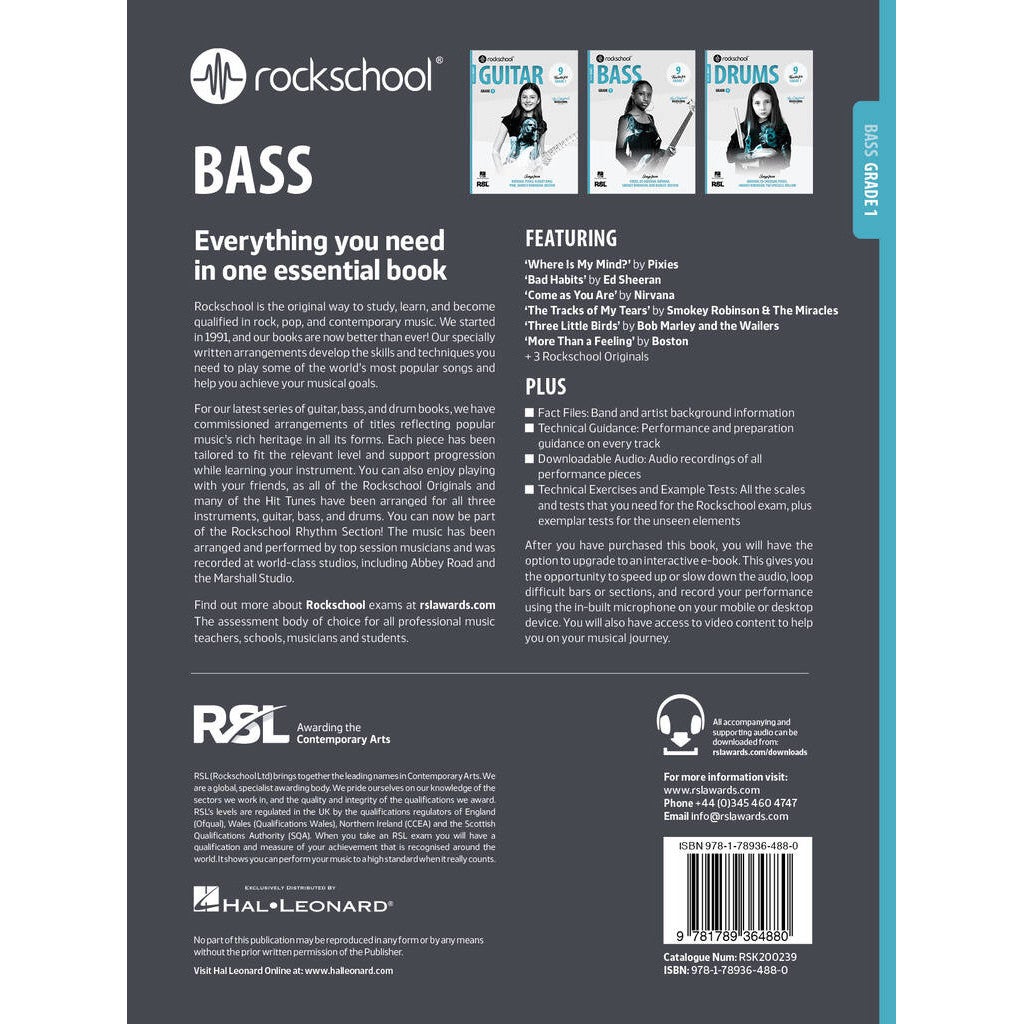 Rock School Limited Bass Grade 1 (2024) basgitaarboek