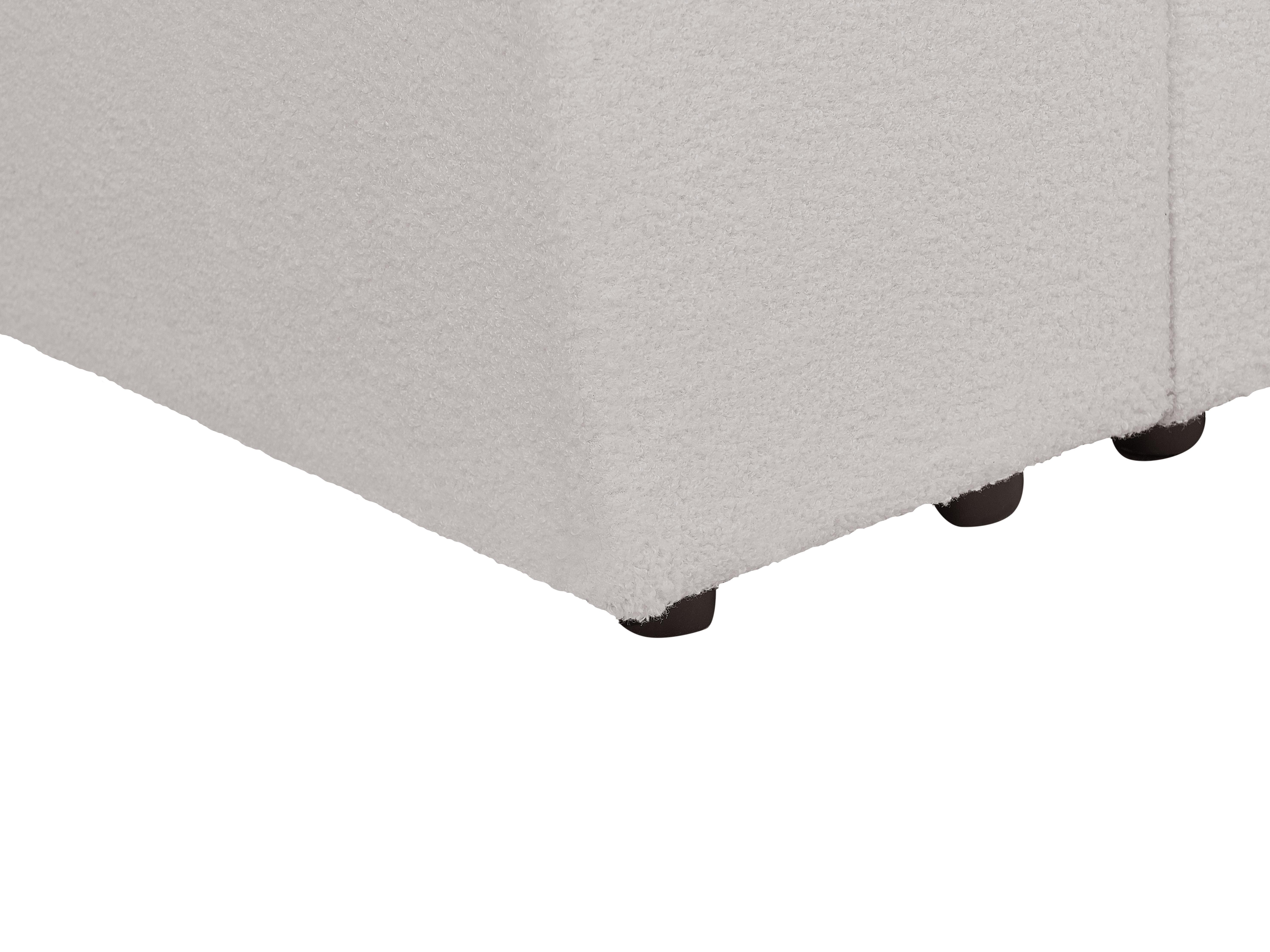 Modulaire bank 2-zits FALSTERBO Bouclé Lichtgrijs met ottomaan
