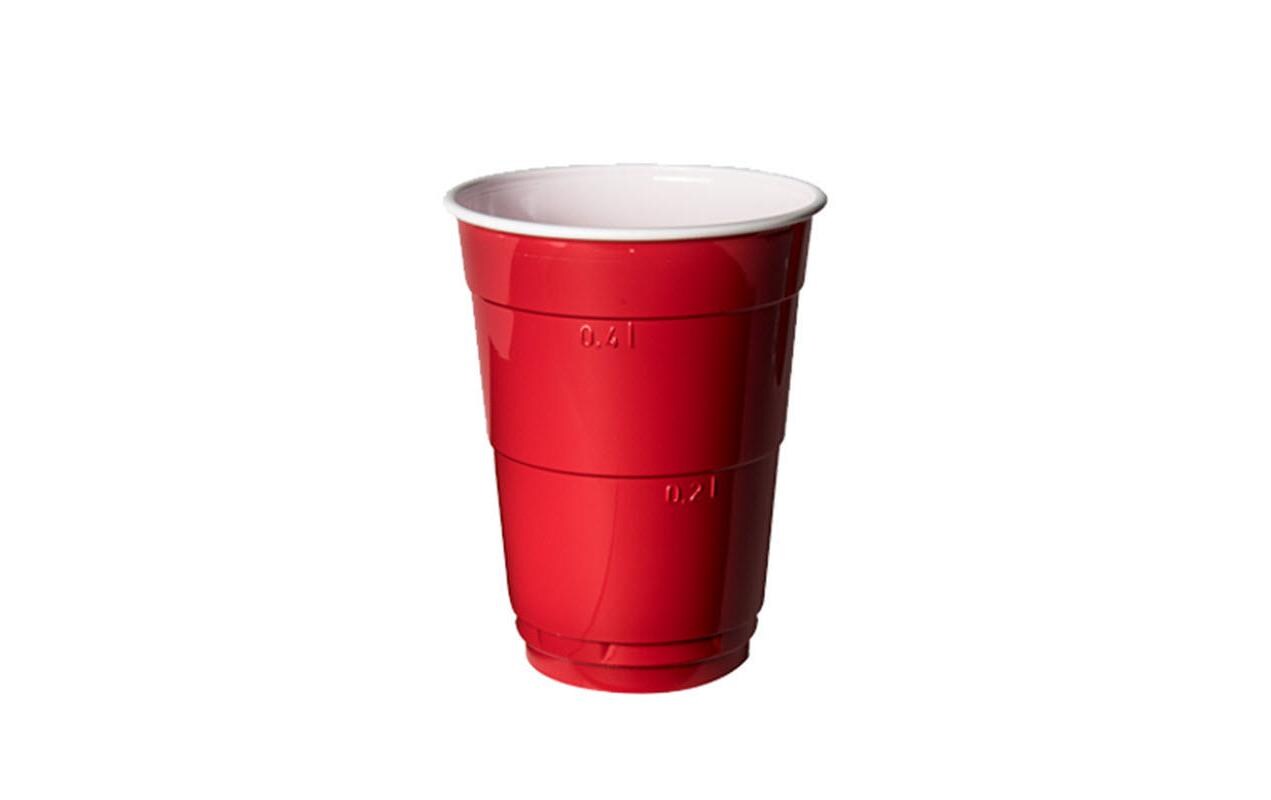 Einwegbecher 400 ml 10 Stück, RotEinweg Bierbecher für Beer Pong