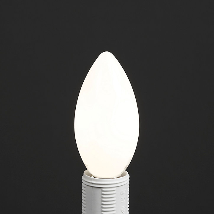 Ampoule LED flamme E14 470lm 3.4W = 40W Ø3.5cm Diall blanc chaud et blanc neutre