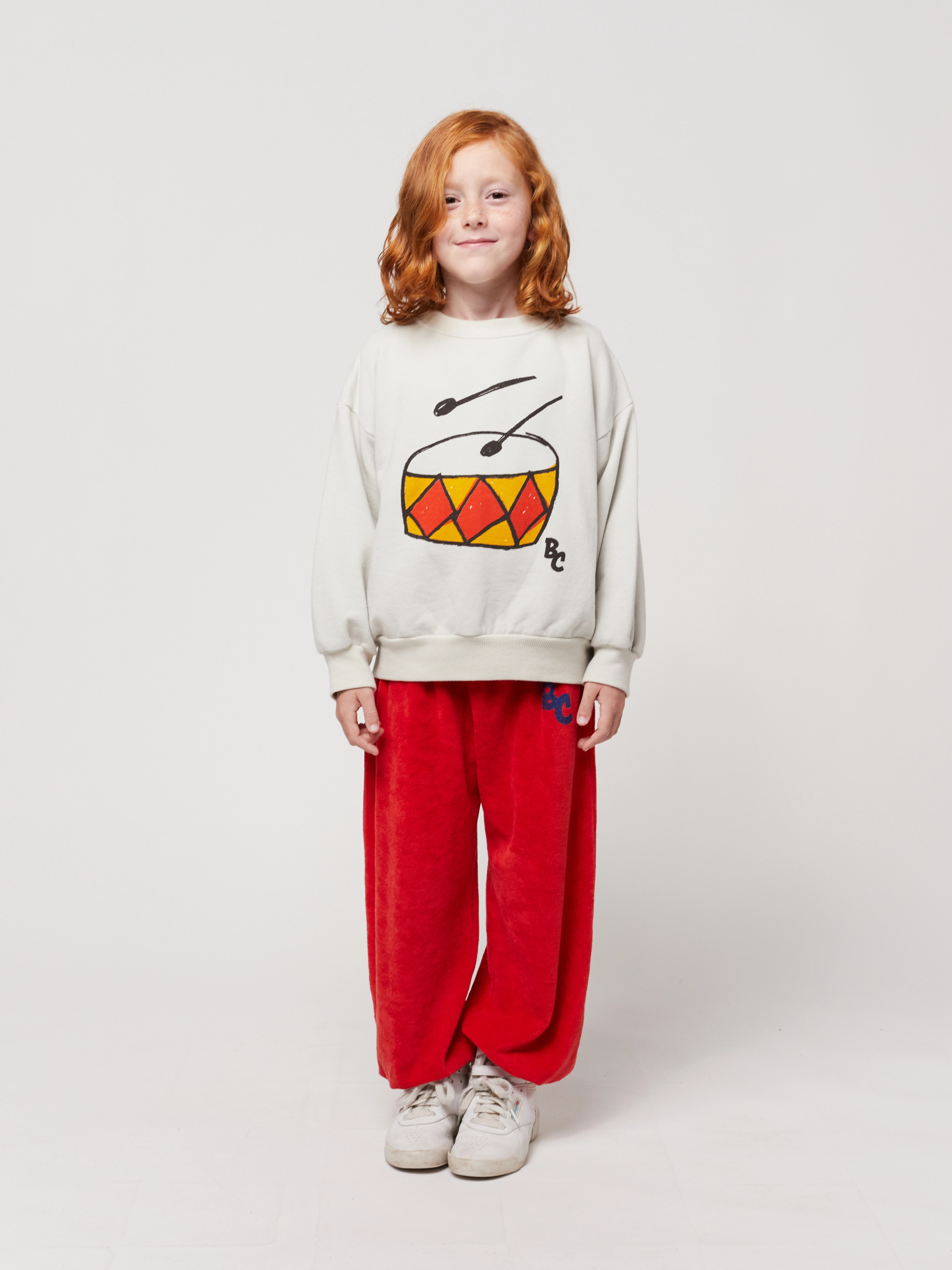 Sweatshirt PLAY THE DRUM in beige
