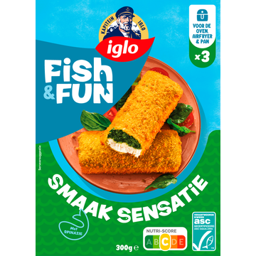 Iglo Fish & Fun Smaak Sensatie 3 Stuks