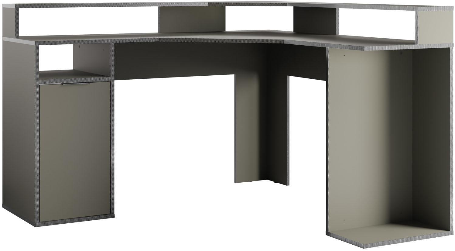 Home affaire Eckschreibtisch »Omaha« Gamingtisch mit Tür, Towerfach und Monitorablage, Breite 139 cm
