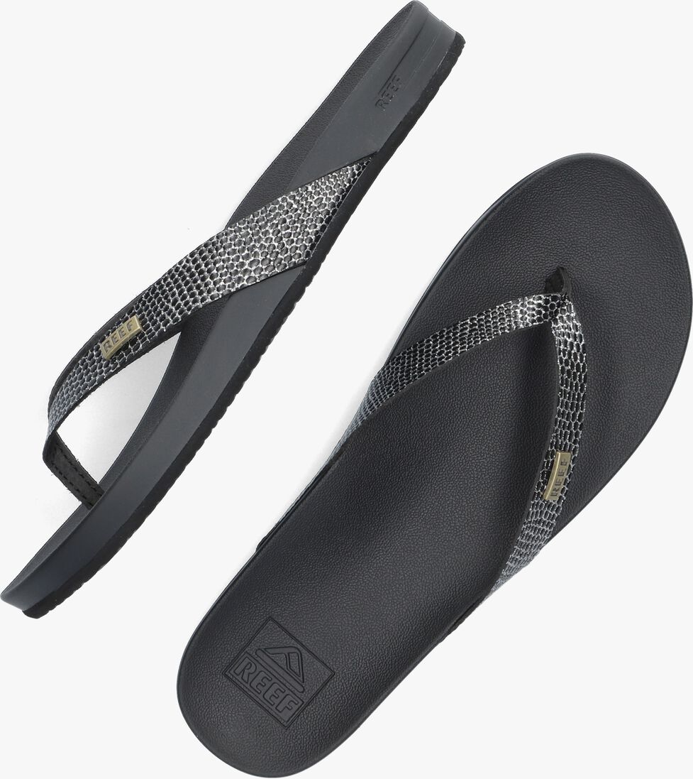 REEF zwarte reef teenslippers cushion court