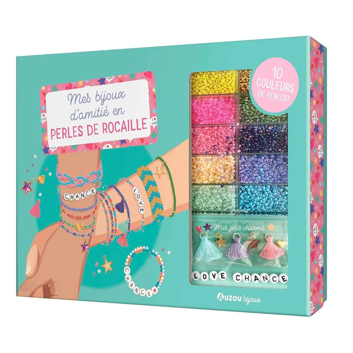 Auzou Fabrication Mes Bijoux d'Amitié en Perles de Rocaille