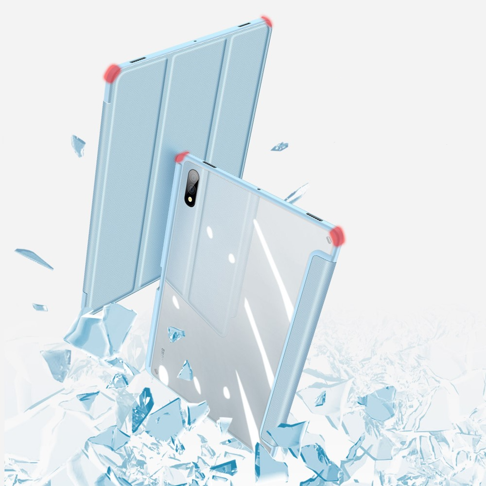 Samsung Galaxy Tab S9  Plus Leder Tasche Smart Cover Schutzhülle   S-Pen Halter - Blau