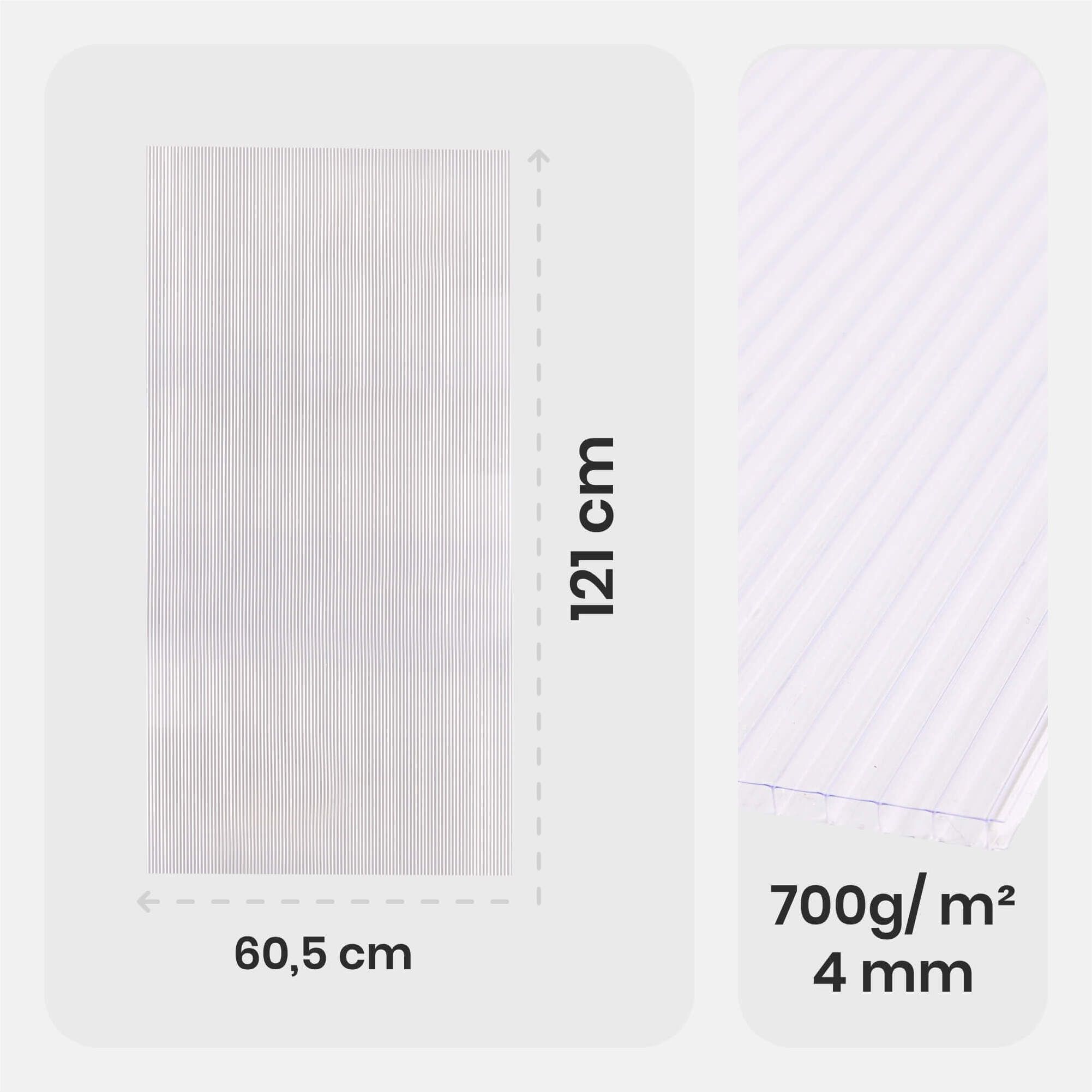 Polycabonat Hohlkammerstegplatten 14er-Set
