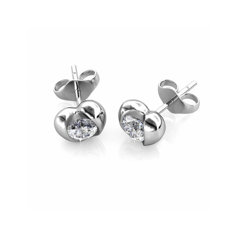 Boucles d'oreilles Simply Love - Argenté et Cristal