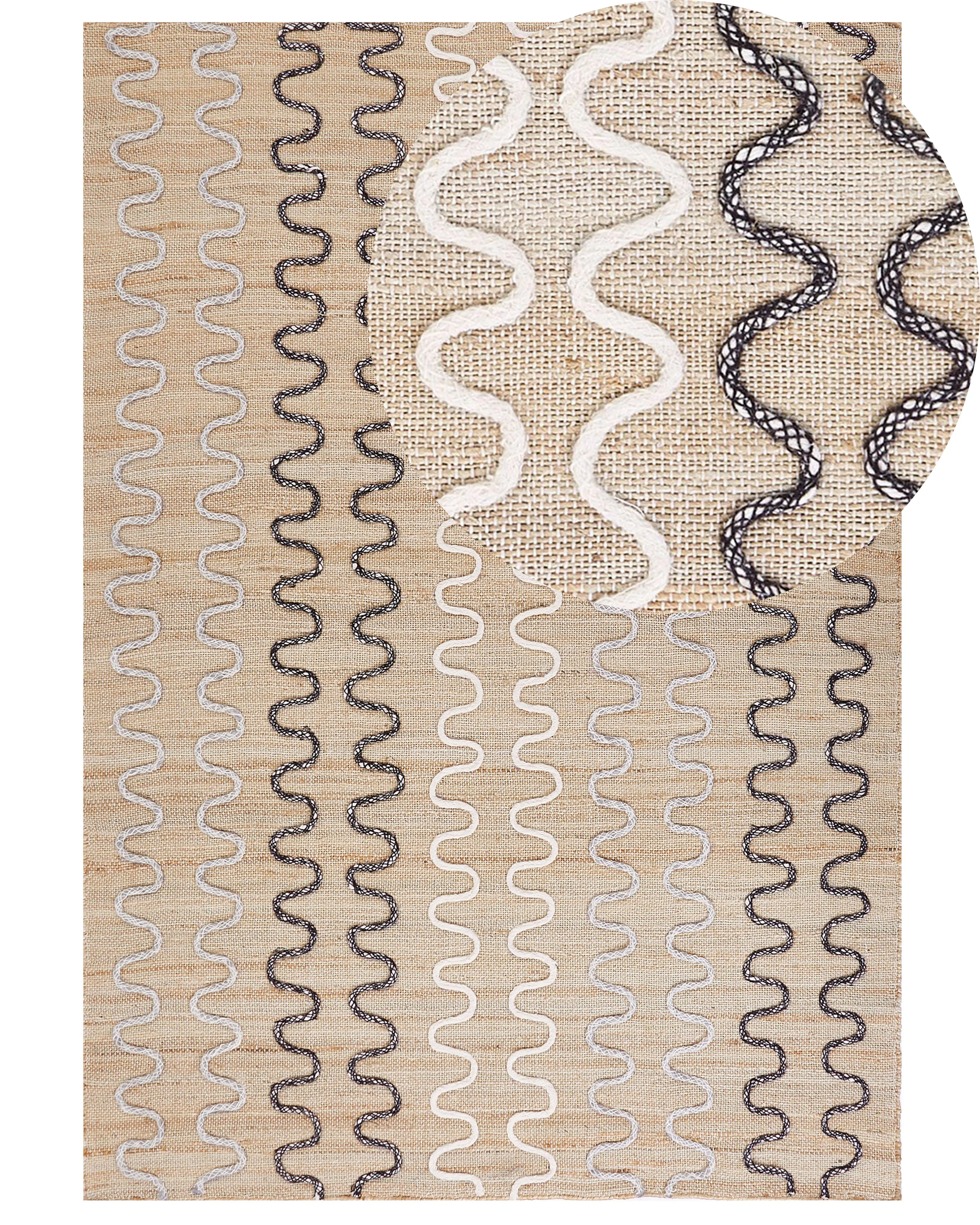 Vloerkleed SOGUT Beige 160 x 230 cm Jute