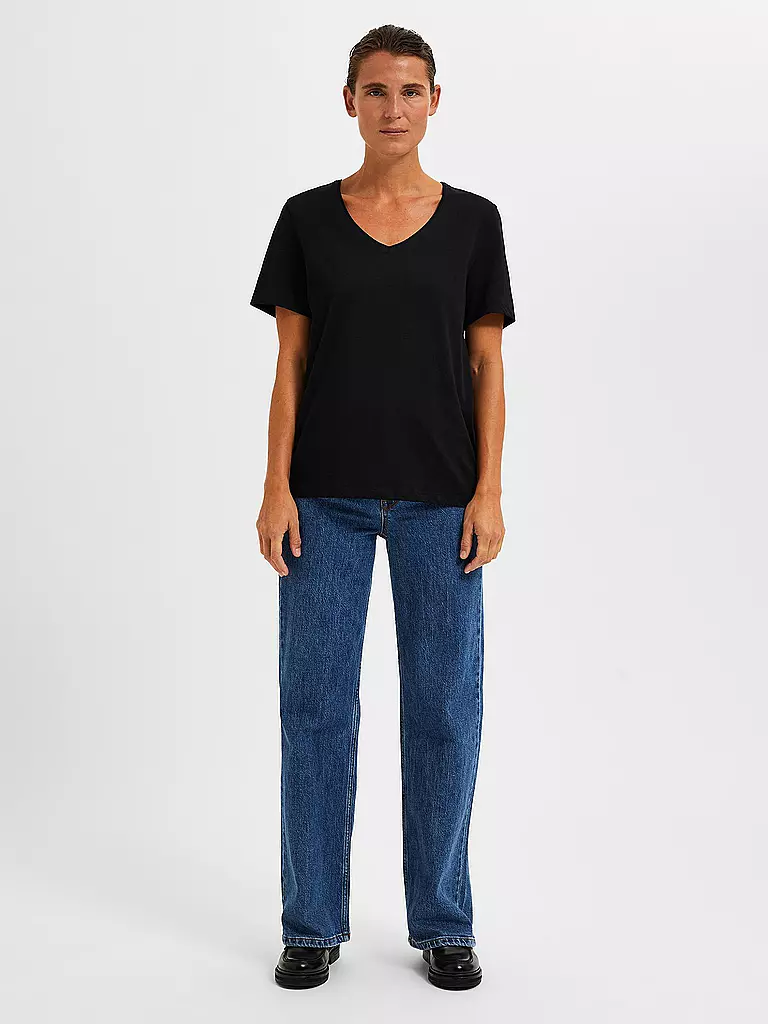 SELECTED FEMME T-Shirt SLFESSENTIAL schwarz